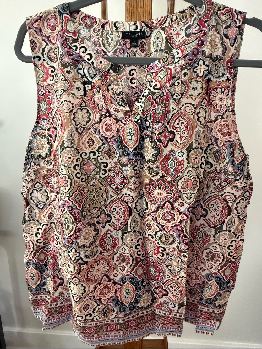 Talbots Multicolor Paisley-Print Sleeveless Tank Top